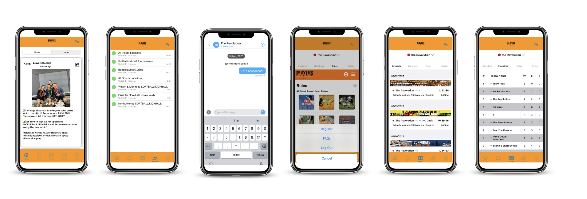 Players App layout preview