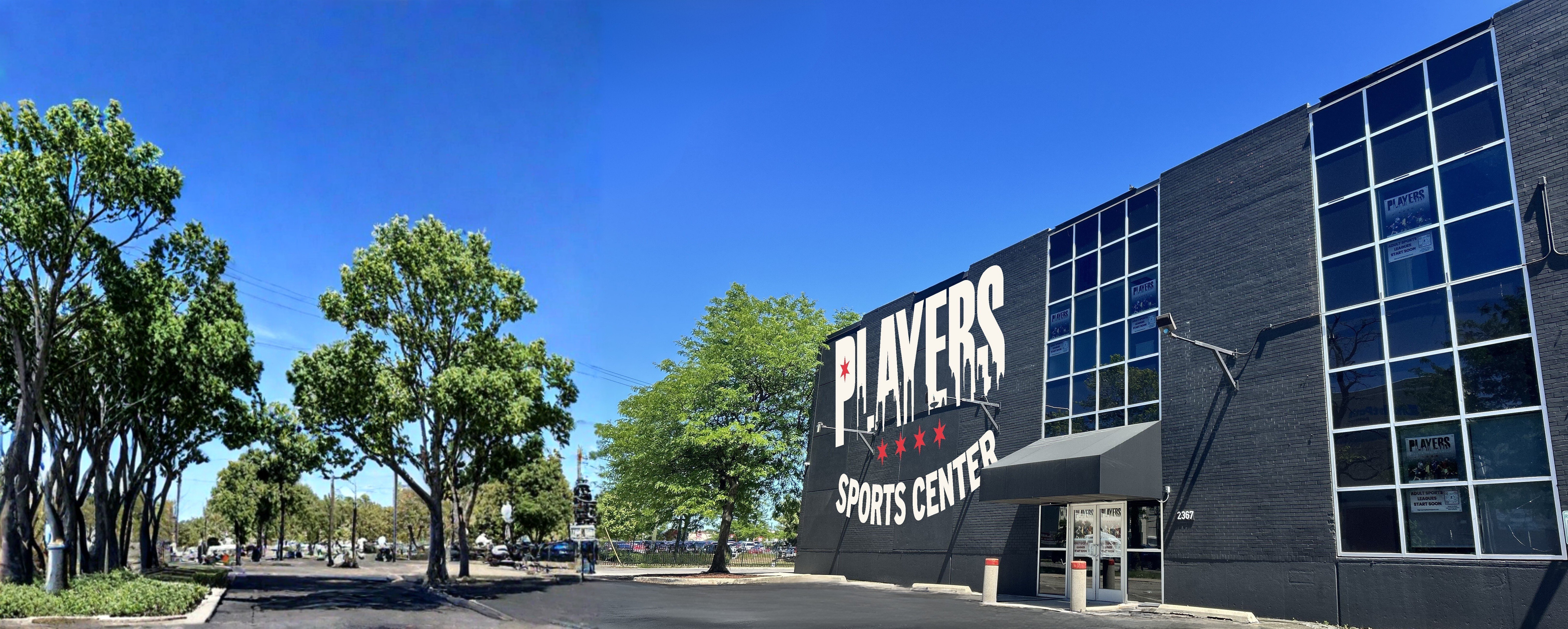 Players Sports Center exterior, 2367 W Logan Blvd, Chicago
